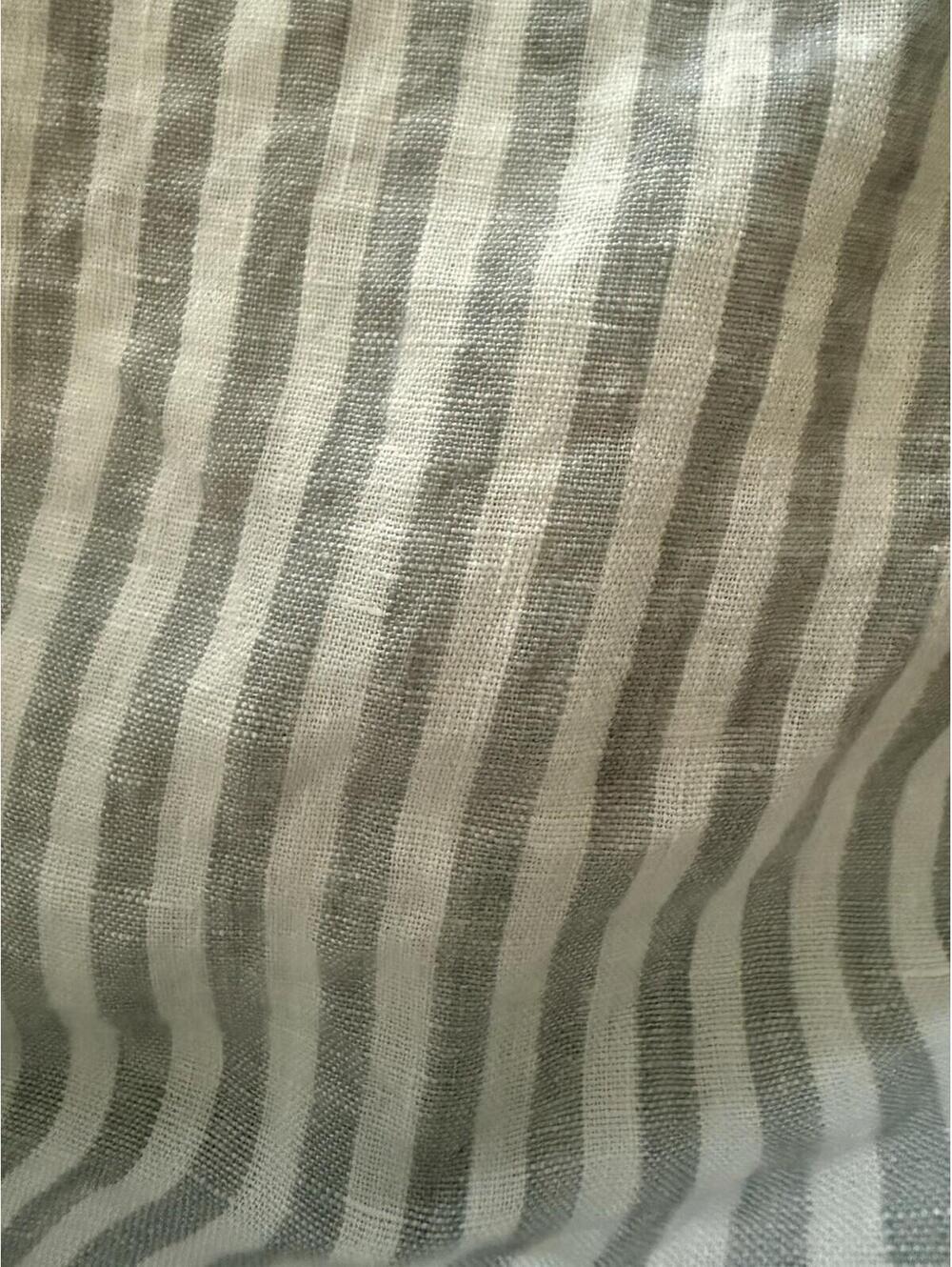 Quince King Pillowcase One European Linen Gray And White